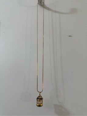 Vintage Taylor Swiss Bird Cage Pendant Watch Necklace 12K Gold Filled
